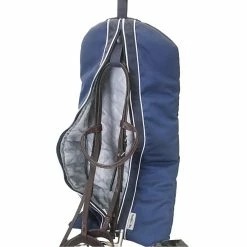 Chestnut Bay Quilted Lined Bridle Bag -Farm House Tack Sales Shop CB9210 Chestnut.Bay Quilted.Lined .Bridle.Bag Midnight.1