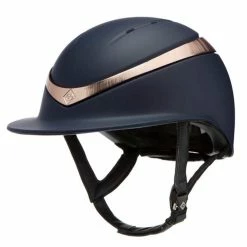 Charles Owen Halo Luxe With MIPS - Custom Helmet -Farm House Tack Sales Shop Charles.Owen Halo.Luxe Midnight.Matte .Rose .Gold
