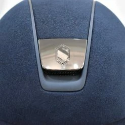 Samshield Custom Miss Shield Blue Alcantara Helmet -Farm House Tack Sales Shop Custom Samshield Miss.Shield Helmet Suede Navy 03