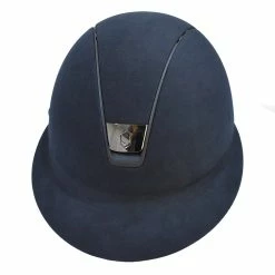 Samshield Custom Miss Shield Blue Alcantara Helmet -Farm House Tack Sales Shop Custom Samshield Miss.Shield Helmet Suede Navy 04