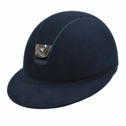 Samshield Custom Miss Shield Blue Alcantara Helmet -Farm House Tack Sales Shop Custom Samshield Miss.Shield Helmet Suede Navy 05