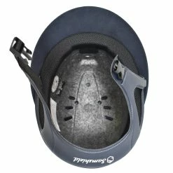 Samshield Custom Miss Shield Blue Alcantara Helmet -Farm House Tack Sales Shop Custom Samshield Miss.Shield Helmet Suede Navy 16