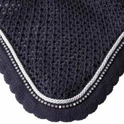 Equiline Rio Ear Bonnet With Rhinestone Trim -Farm House Tack Sales Shop E01070 EQline RIO.Ear .Bonnet.Rhinestone.Trim Detail