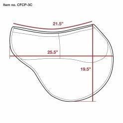 ECP Contoured Correction Eventing Pad -Farm House Tack Sales Shop ECP contoured.correction.eventing.pad diagram