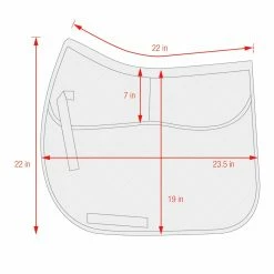 ECP Quilted Correction Dressage Pad -Farm House Tack Sales Shop ECP quilt.corct .dress .pad CFCP 2 DIM sz.chrt