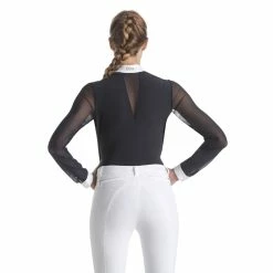 EGO 7 Women's Rita Long Sleeve Show Shirt -Farm House Tack Sales Shop EGO7 Rita LS Show Shirt ML navy blue 24720.1585696131.1280.1280