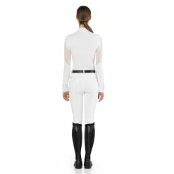 EGO 7 Women's Teresa Long Sleeve Show Shirt -Farm House Tack Sales Shop EGO7 Teresa.LS White Back