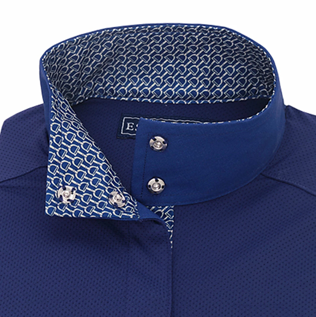 Essex Classics Ladies Blue Stirrup “Dusk” Navy Jumper Performance Show Shirt 2 Essex Classics Ladies Blue Stirrup “Dusk” Navy Jumper Performance Show Shirt - Image 2