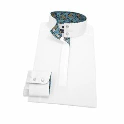 Essex Classics Ladies "Rosettes" Talent Yarn Straight Collar Long Sleeve Show Shirt