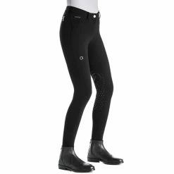 Ego 7 Women's Jumping CA Knee Patch Breech -Farm House Tack Sales Shop Ego7 Breeches Black Side