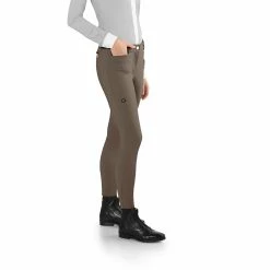EGO 7 Women's Jumping EJ Knee Patch Breech - Seasonal -Farm House Tack Sales Shop Ego7 EJ Breeches Turtledove