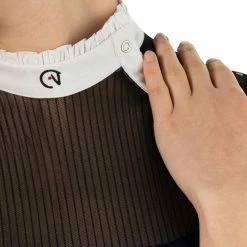 EGO 7 Women's Nina Long Sleeve Show Shirt -Farm House Tack Sales Shop Ego7 Womens.Nina .LS .Show .Shirt Navy Detail