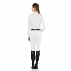 EGO 7 Women's Nina Long Sleeve Show Shirt -Farm House Tack Sales Shop Ego7 Womens.Nina .LS .Show .Shirt White Back