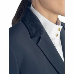 Equiline Eline Women's B-Move Light Show Coat 6 Equiline Eline Women's B-Move Light Show Coat -Farm House Tack Sales Shop Equiline Eline.B.Move .Light .Show .Coat Blue Collar