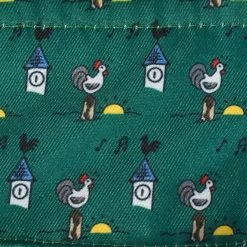 Essex Classics Ladies "Cock-a-Doodle-Do" Talent Yarn Straight Collar Long Sleeve Show Shirt -Farm House Tack Sales Shop Essex.Classics Cock a doodle do Show.Shirt ESL35 W3 Green.Roosters Swatch 00