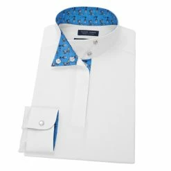 Essex Classics Girls "Roosters" Talent Yarn Wrap Collar Long Sleeve Show Shirt