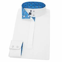 Essex Classics Ladies "Cock-a-Doodle-Do" Talent Yarn Straight Collar Long Sleeve Show Shirt