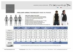 Freejump Airbag Vest -Farm House Tack Sales Shop Freejumpsizechart