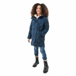 Barbour Girl's Sandyford Quilt Jacket -Farm House Tack Sales Shop GQU0113NY71 Barbour Girls.Sandyford.Quilted.Jacket Navy Front2