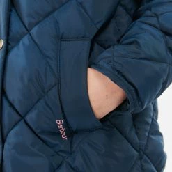 Barbour Girl's Sandyford Quilt Jacket -Farm House Tack Sales Shop GQU0113NY71 Barbour Girls.Sandyford.Quilted.Jacket Navy Pocket