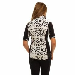 Goode Rider Girl's Elite Polo -Farm House Tack Sales Shop Goode.Rider Girls.Elite .Polo Black.Hearts Back