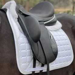 Halter Ego Satin Classic Saddle Pad -Farm House Tack Sales Shop HEgo WHT DRSG HalterEgo Satin.Classic.Quilted.Saddle.Pad .Dressage White