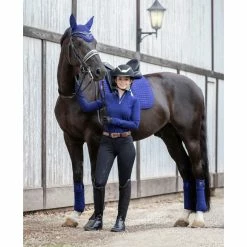 LeMieux Suede Dressage Square Pad 27 LeMieux Suede Dressage Square Pad -Farm House Tack Sales Shop IT01288 LeMieux.Suede .Dressage.Pad Ink.Blue Lifestyle