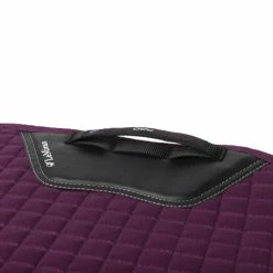 LeMieux Suede Dressage Square Pad 33 LeMieux Suede Dressage Square Pad -Farm House Tack Sales Shop IT01296 LeMieux.Suede .Dressage.Pad Plum Lifestyle3