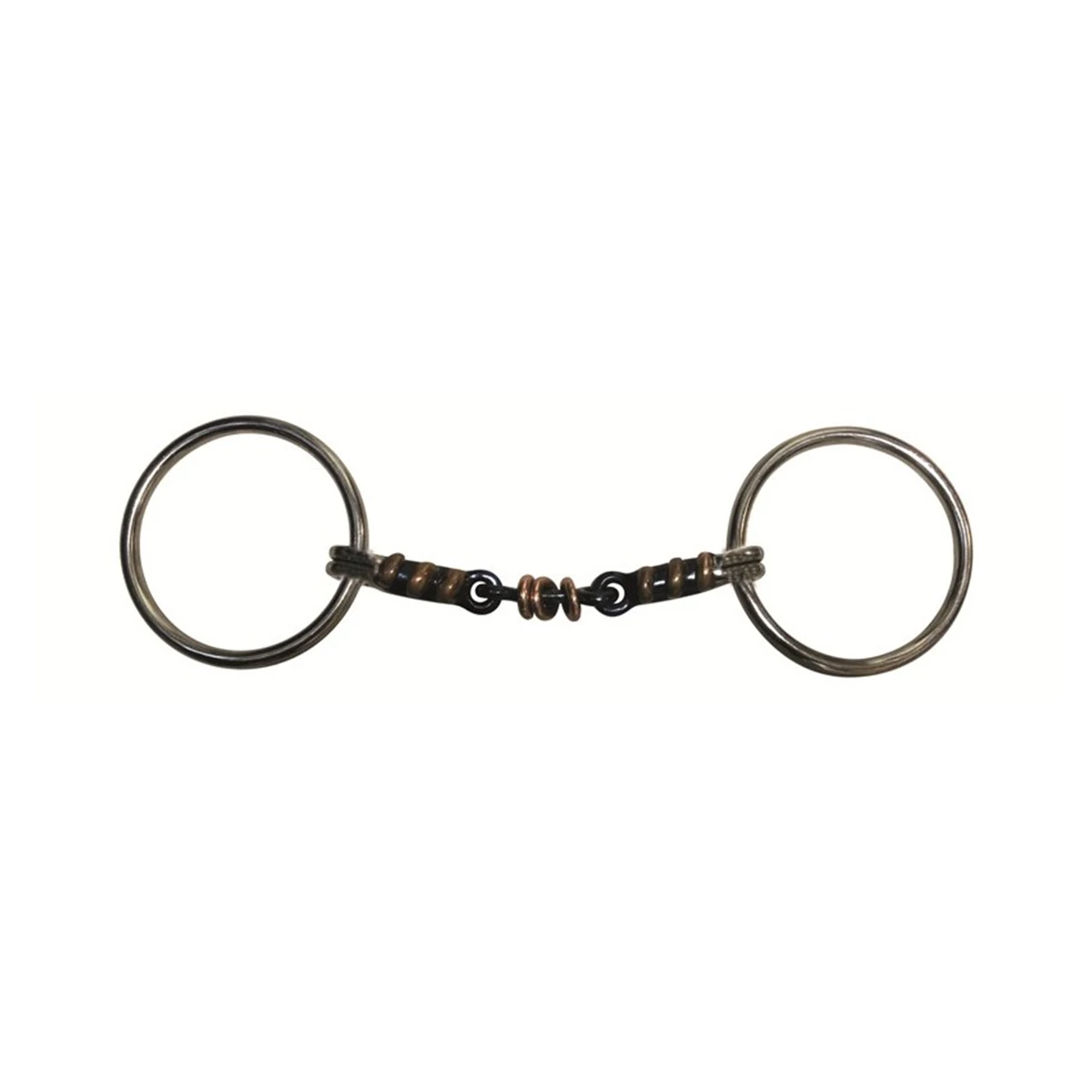 Jump'in Double Jointed Blue Steel With Copper Rings Loose Ring Bit 1 Jump'in Double Jointed Blue Steel With Copper Rings Loose Ring Bit