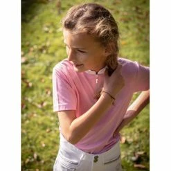 Jump'in Girls Short Sleeve Charlie Competition Polo Shirt -Farm House Tack Sales Shop Jump.In Girls.Charlie.Polo .Show .Shirt Pink.2