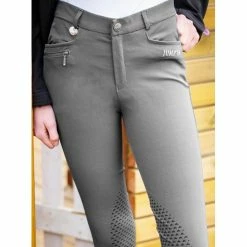 Jump'in Unisex Junior Sacha Breeches -Farm House Tack Sales Shop Jump.In Unisex.Junior.Sacha .Breeches Grey Front.3