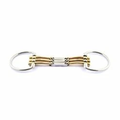 Jump'in Triple Cannon French Mouth Eggbutt Dee Ring Bit With Flats