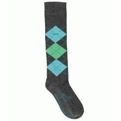 USG Karo Socks 34 USG Karo Socks -Farm House Tack Sales Shop KARO KL.USG Socks Lt.Grn .Grey Front