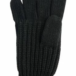 Barbour Saltburn Knitted Gloves -Farm House Tack Sales Shop LGL0132BK11 Barbour Saltburn.Knitted.Gloves Black Detail.2
