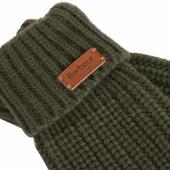 Barbour Saltburn Knitted Gloves -Farm House Tack Sales Shop LGL0132OL31 Barbour Saltburn.Knitted.Gloves Olive Detail