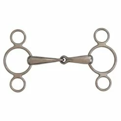 Centaur Stainless Steel 2-Ring Elevator Gag Bit