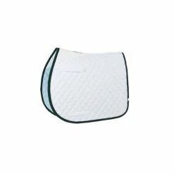 Lettia Coolmax AP Saddle Pad -Farm House Tack Sales Shop Lettia Coolmax ProSeries AP Pad white with hunter and navy 10026 40393.1588092794.1280.1280
