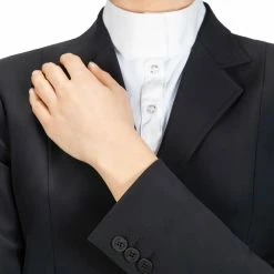 Equiline Women's Hayley Hunter Show Coat In X-Cool Evo -Farm House Tack Sales Shop M00874 EQuiline Hayley.Hunter Black Detail