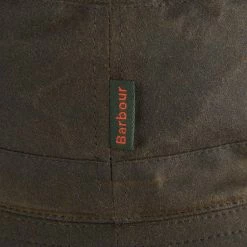 Barbour Wax Bucket Hat -Farm House Tack Sales Shop MHA0001OL91 AW22 detailc