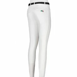 Equiline JhoanK Boy's Knee Patch Breeches 13 Equiline JhoanK Boy's Knee Patch Breeches -Farm House Tack Sales Shop N03018 EQline Jhoank White Back