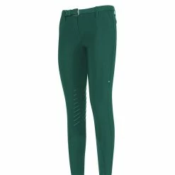 Equiline Women's CrendaK B-Move Knee Grip Breeches 10 Equiline Women's CrendaK B-Move Knee Grip Breeches -Farm House Tack Sales Shop N09023 Crendak Equiline KP.B Move.Breeches Green.Pepper 01