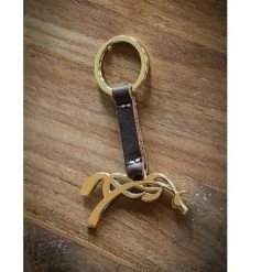 Penelope Tibou Key Chain -Farm House Tack Sales Shop Penelope Key.Chain Havana.Gold