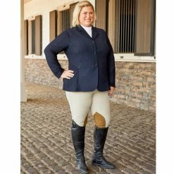 RJ Classics Harmony Ladies Plus Mesh Show Coat 8 RJ Classics Harmony Ladies Plus Mesh Show Coat -Farm House Tack Sales Shop RJ.Classics Womens.Harmony.Plus Front LS