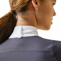 Ariat Womens Luxe Long Sleeve Show Shirt -Farm House Tack Sales Shop S23 WMS ENGL 10043395 detail03