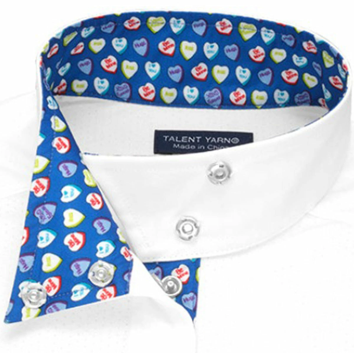 Essex Classics Girls "Hearts" Talent Yarn Wrap Collar Long Sleeve Show Shirt 2 Essex Classics Girls "Hearts" Talent Yarn Wrap Collar Long Sleeve Show Shirt - Image 2