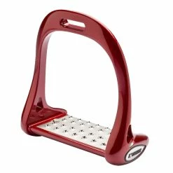 Lorenzini Original Aluminum/Titanium Stirrups -Farm House Tack Sales Shop ST065 red 2