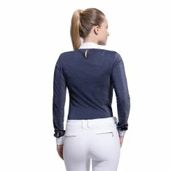 Samshield Women's Faustina Show Shirt 30 Samshield Women's Faustina Show Shirt -Farm House Tack Sales Shop Sam Faustina navylur2