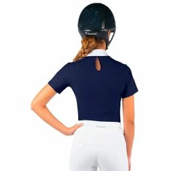 Samshield Women's Aloise Show Shirt -Farm House Tack Sales Shop Samshield ALOISE Short.Sleeve Navy.TT 00