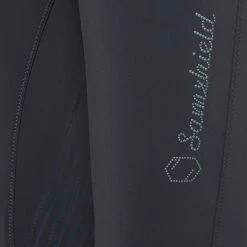 Samshield Women's Adele Metal Dots Knee Grip Breeches -Farm House Tack Sales Shop Samshield Adele.Metal .Dot Dark.Shadow Logo