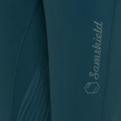 Samshield Women's Adele Metal Dots Knee Grip Breeches -Farm House Tack Sales Shop Samshield Adele.Metal .Dot Forest.Green Logo